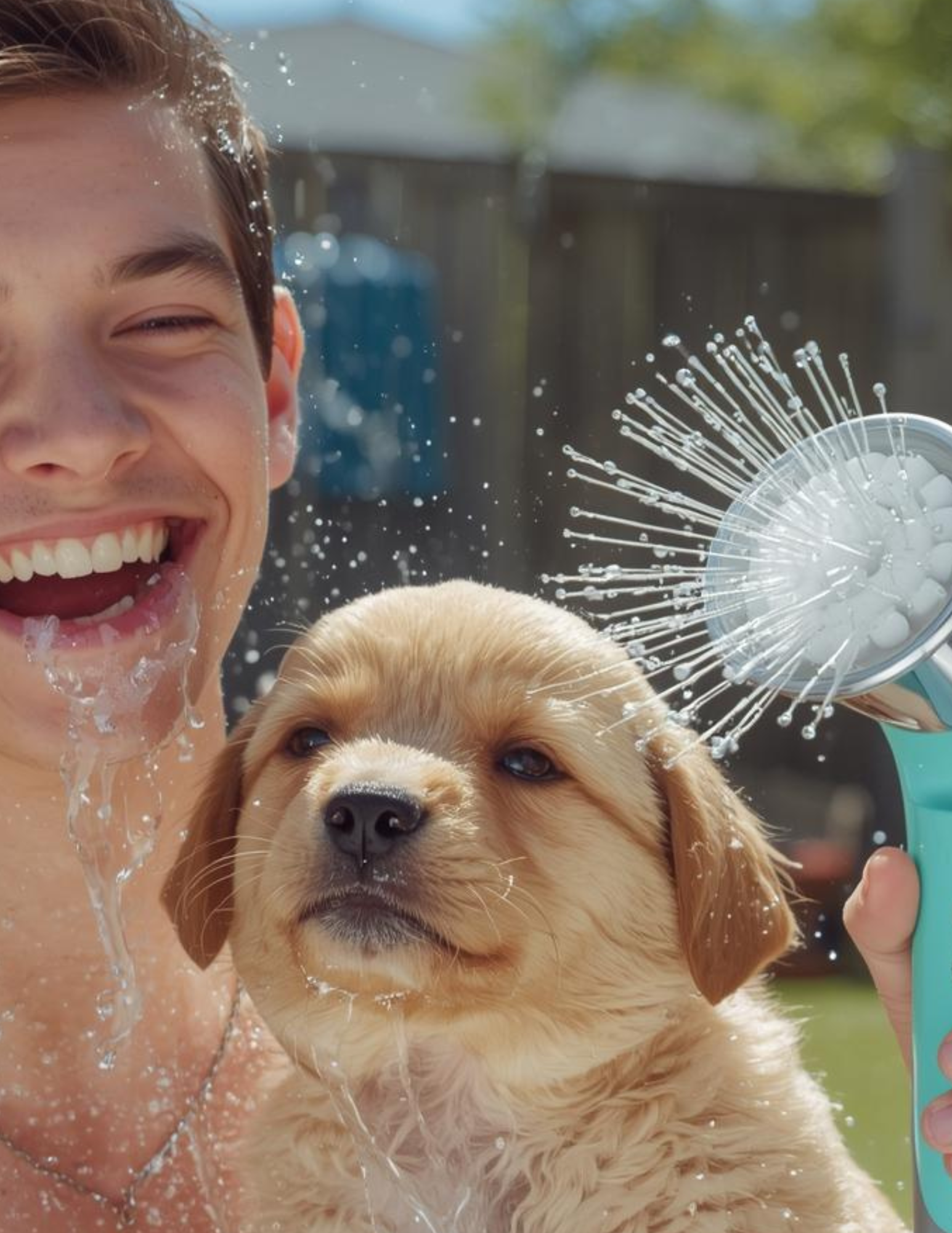 Multi-Functional Pet Bath Brush with Shampoo Dispenser