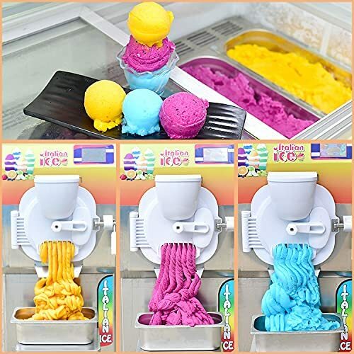 Italian Ice Machine Gelato Ice Cream Maker Fresh Fruits Water Ice Machine