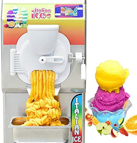 Italian Ice Machine Gelato Ice Cream Maker Fresh Fruits Water Ice Machine